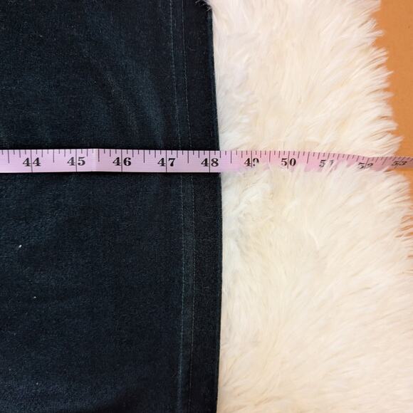 Vintage Y2K Velvet Short Sleeve Maxi Dress Dark Green Size Medium - Picture 9 of 13